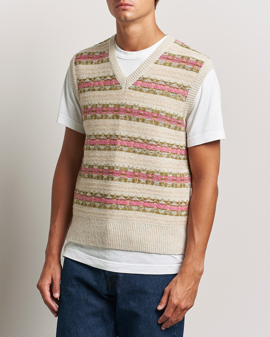 Uomini |  | Tiger of Sweden | Claud Wool Fairisle Vest Seashell