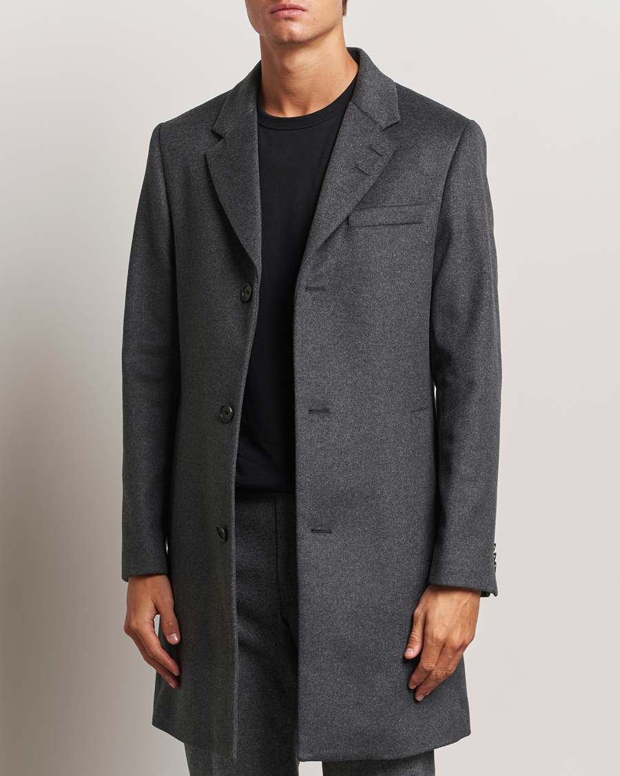 Uomini | Cappotti | Tiger of Sweden | Finnan Wool/Cashmere Coat Grey Melange