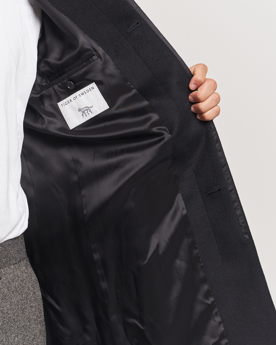 Uomini | Giacche | Tiger of Sweden | Aleric Stand Up Collar Coat Black