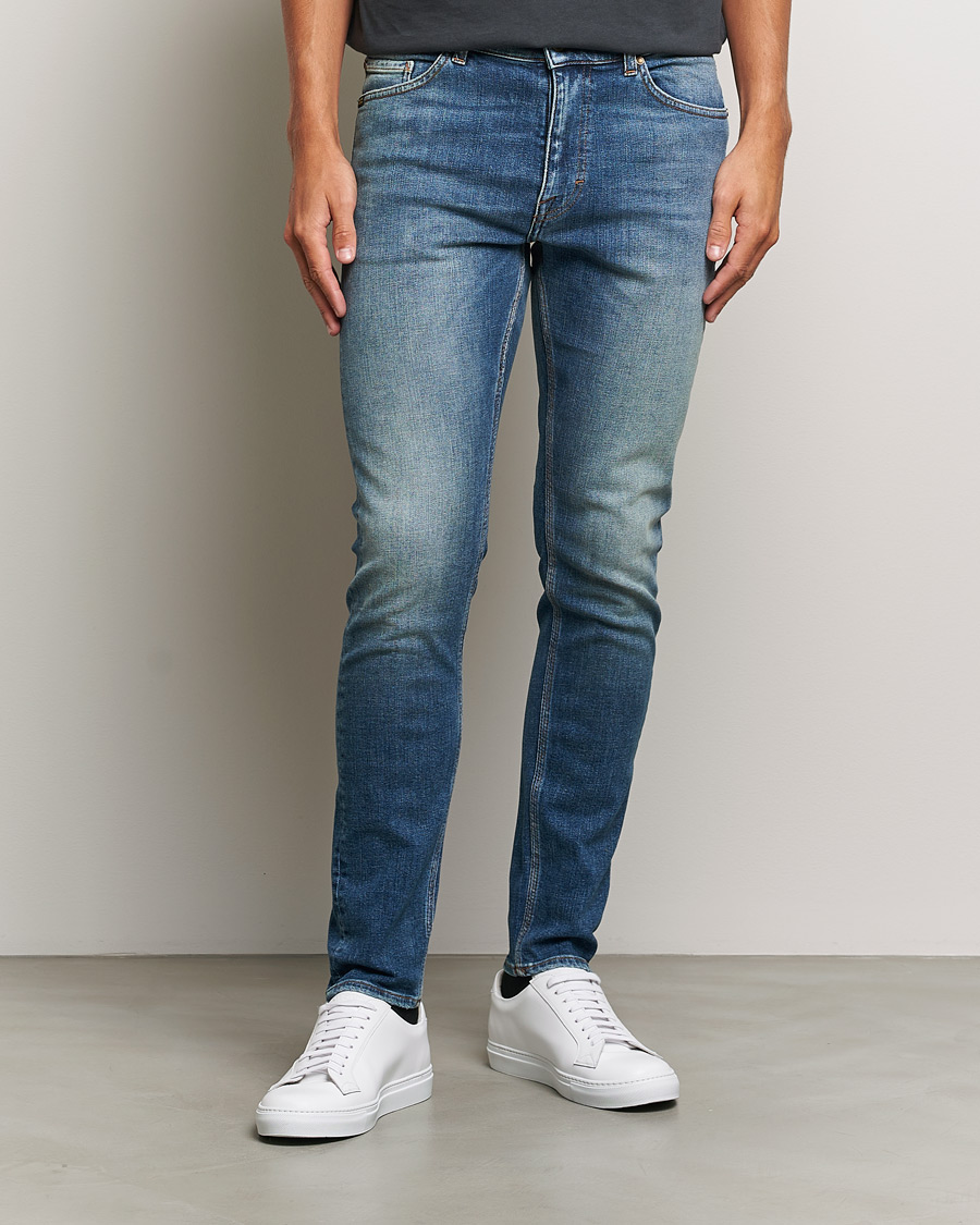 Uomini | Slim fit | Tiger of Sweden | Evolve Stretch Cotton Jeans Medium Blue