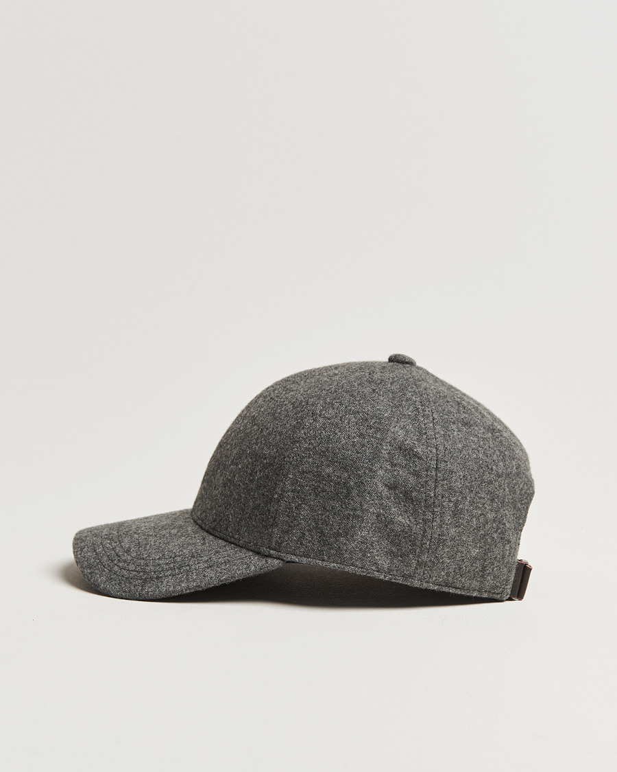 Uomini | New Nordics | Varsity Headwear | Cashmere Baseball Cap Flint Grey