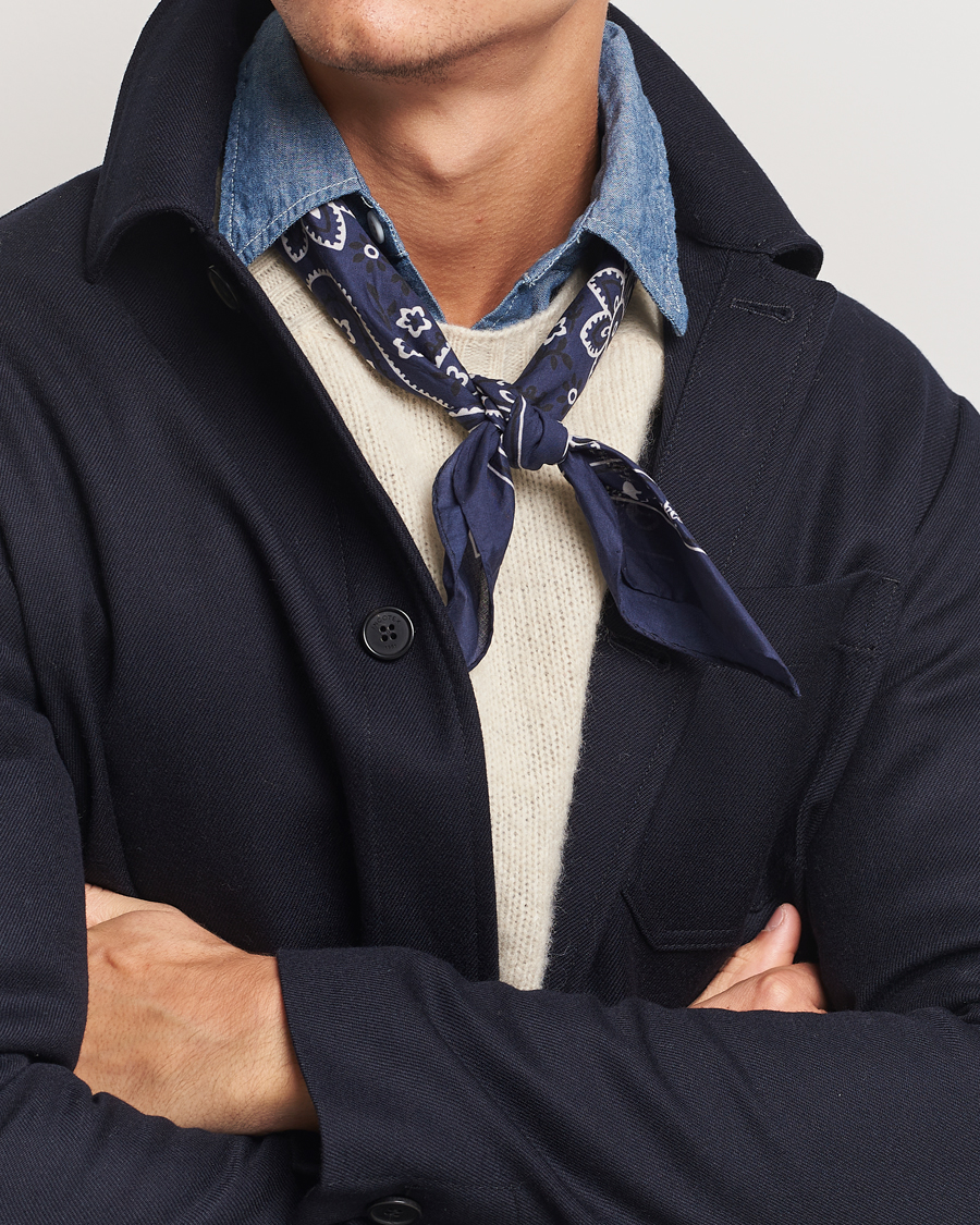 Uomini |  | Drake\'s | Classic Paisley Bandana Navy