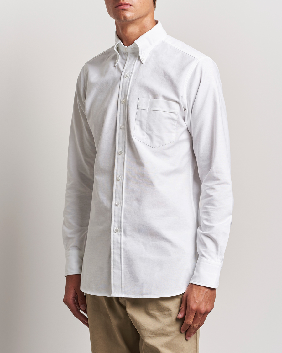 Uomini | Drake's | Drake\'s | Button Down Oxford Shirt White