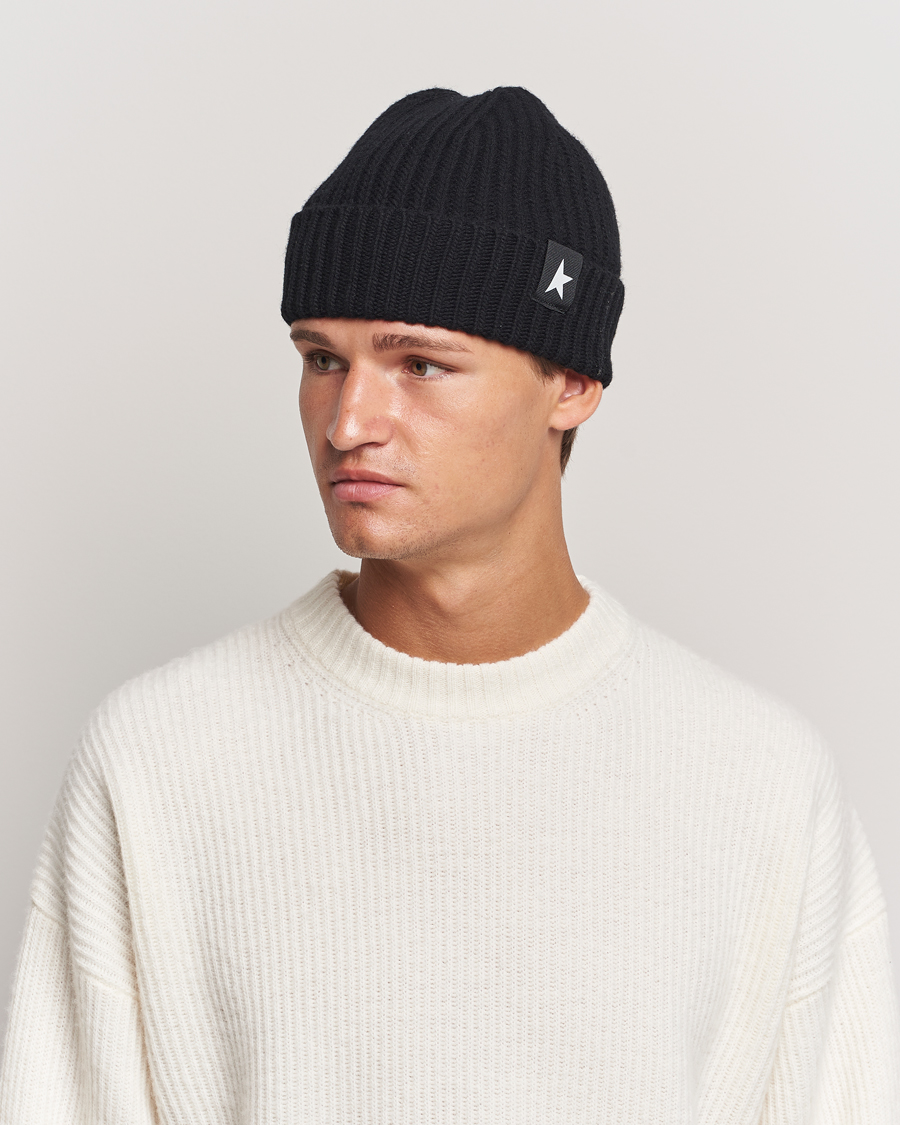 Uomini | Berretti invernali | Golden Goose | Rib Wool Beanie Black