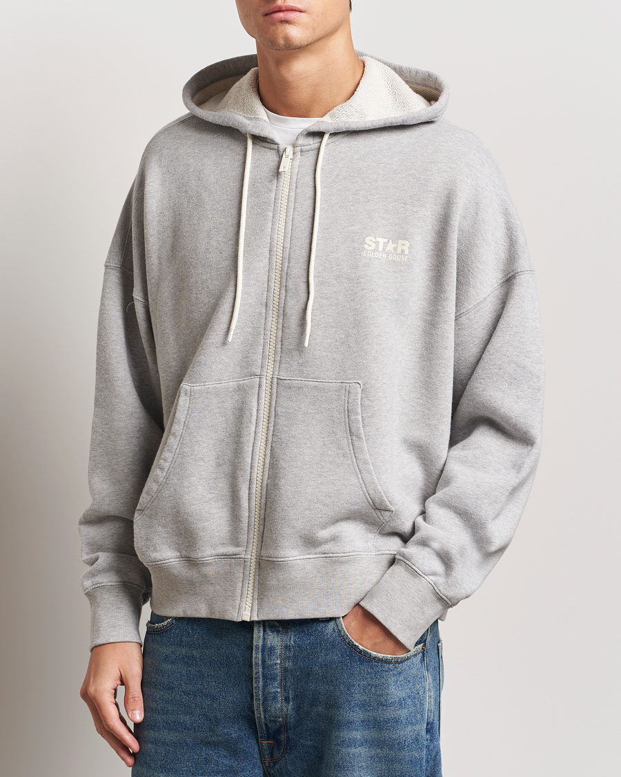 Uomini |  | Golden Goose | Full Zip Hoodie Light Grey