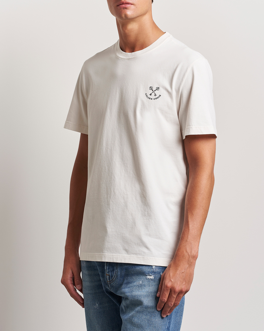 Uomini |  | Golden Goose | Journey Short Sleeve T-Shirt Heritage White