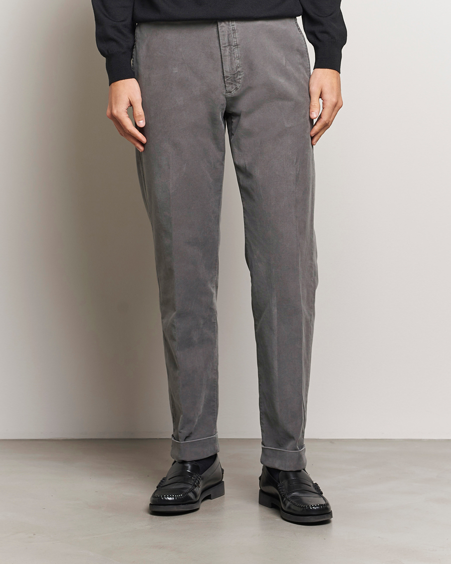 Uomini |  | Incotex | Regular Fit Moleskin Slacks Dark Grey