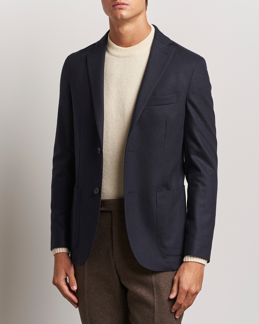 Uomini | Italian Department | Incotex | Wool/Cashmere Blazer Navy