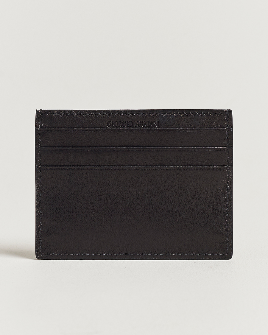 Uomini | Giorgio Armani | Giorgio Armani | Nappa Leather Card Holder Black