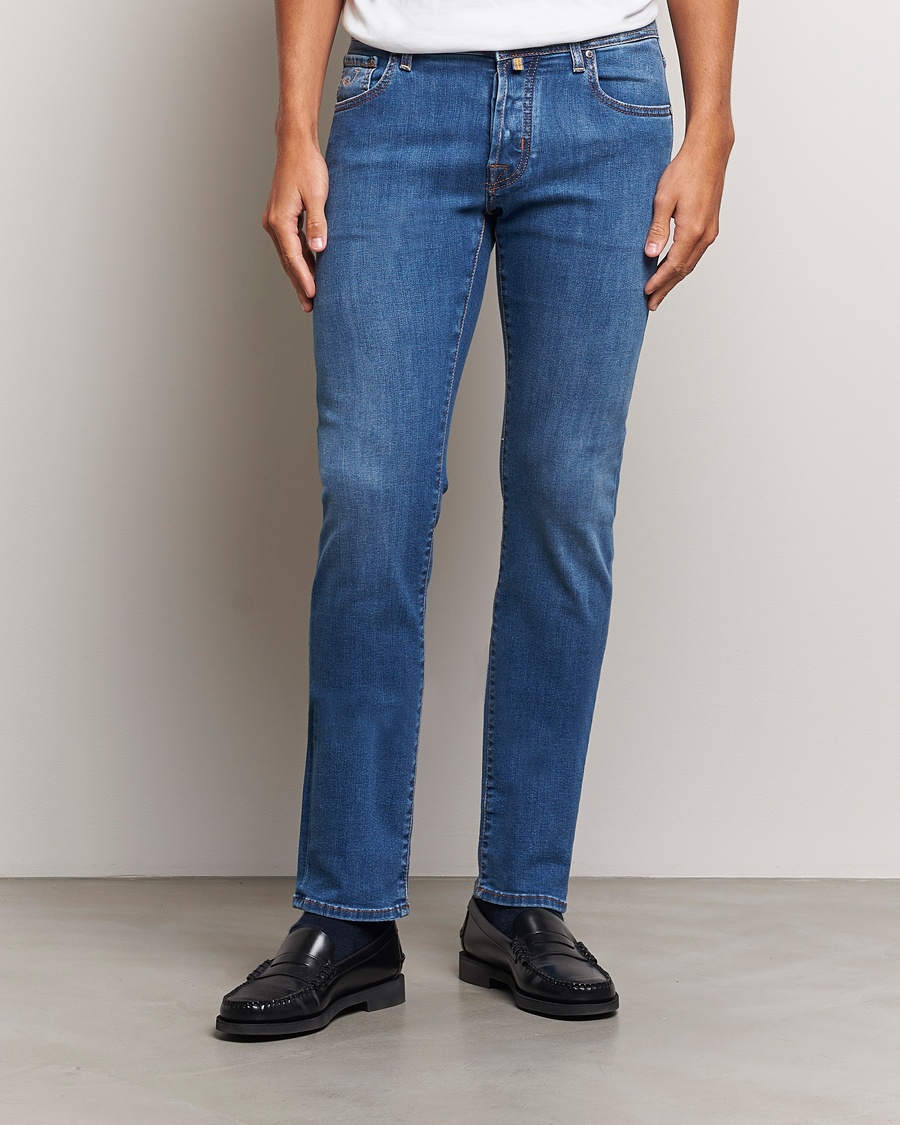 Uomini | Slim fit | Jacob Cohën | Nick Slim Fit Streatch Jeans Light Blue