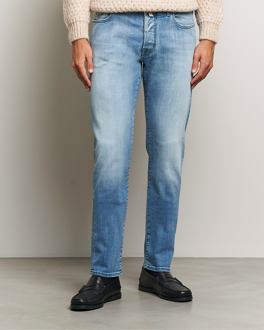 Uomini | Italian Department | Jacob Cohën | Bard Slim Fit Streatch Jeans Light Blue