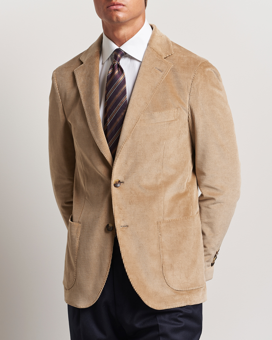 Uomini | Italian Department | Lardini | Corduroy Blazer Beige