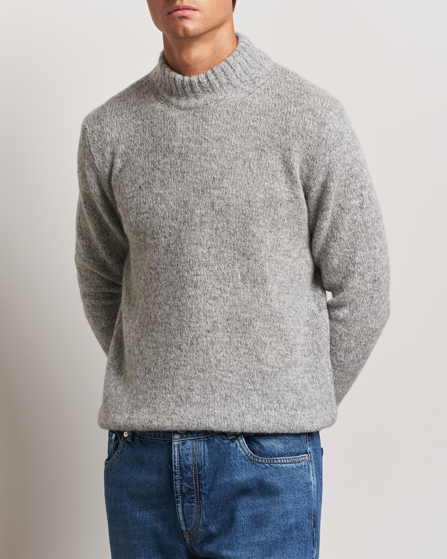 Uomini |  | Lardini | Wool/Alpaca Knitted Sweater Grey