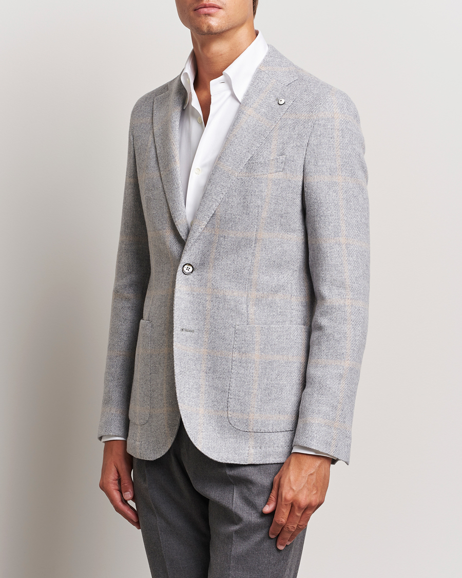 Uomini | L.B.M. 1911 | L.B.M. 1911 | Jack Regular Jersey Wool Blazer Light Grey