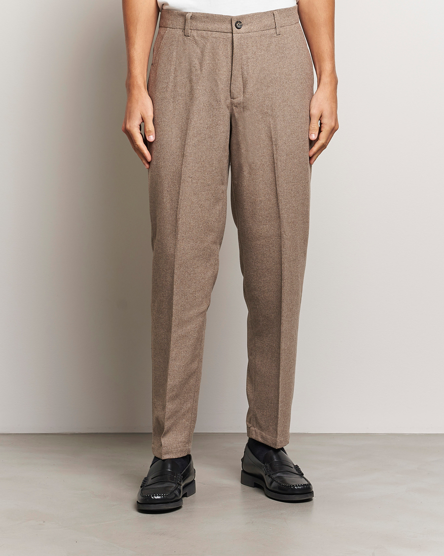 Uomini |  | LES DEUX | Como Reg Wool Pants Desert Taupe Melange