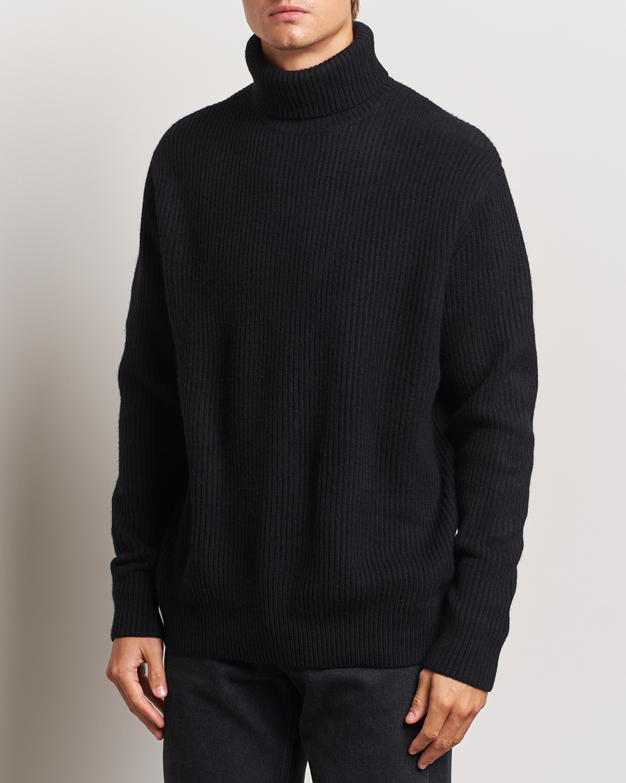 Uomini | Dolcevita | LES DEUX | Eddie Wool Rib Rollneck Black