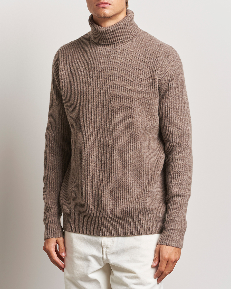 Uomini | Dolcevita | LES DEUX | Eddie Wool Rib Rollneck Mountain Grey Melange