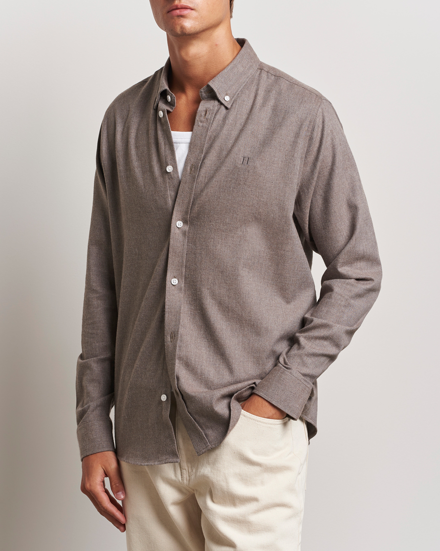 Uomini | LES DEUX | LES DEUX | Dessert Reg Shirt Mountain Grey Melange