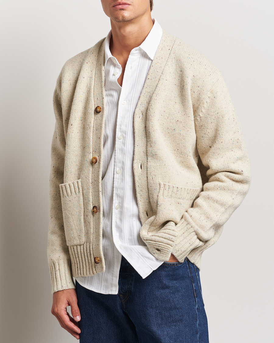 Uomini | LES DEUX | LES DEUX | Gary Fleck Wool Cardigan Light Sand