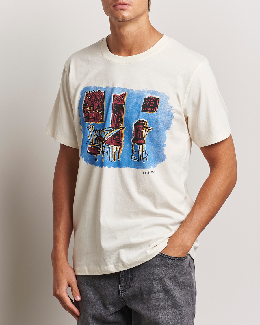 Uomini | LES DEUX | LES DEUX | Berkeley Print T-Shirt Ivory