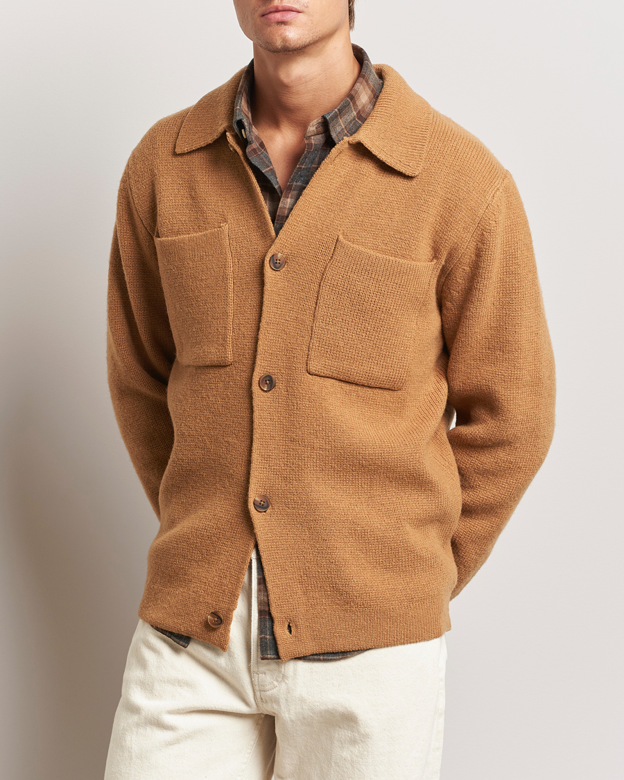 Uomini | Cardigan | LES DEUX | Fischer Milano Overshirt Tobacco Brown