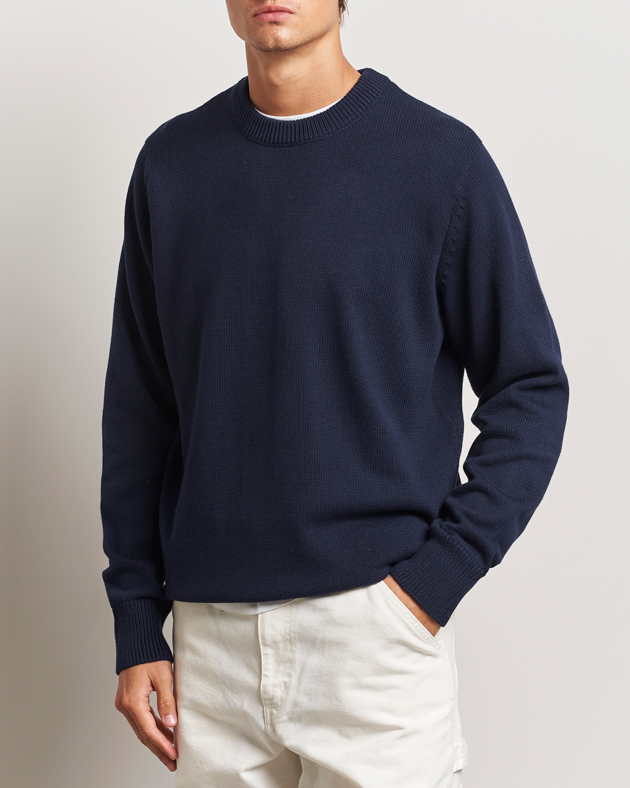 Uomini | LES DEUX | LES DEUX | Gary Cotton Knit 2.0 Dark Navy