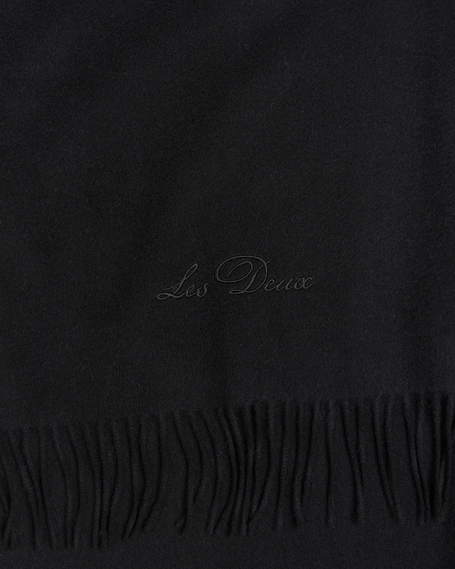 Uomini | Les Deux Wayne Wool Scarf Black | LES DEUX | Wayne Wool Scarf Black