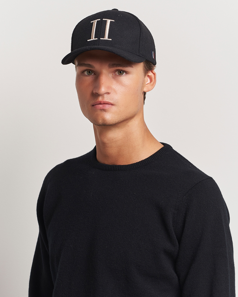 Uomini | Accessori | LES DEUX | Encore Wool Baseball Cap Black/Ivory