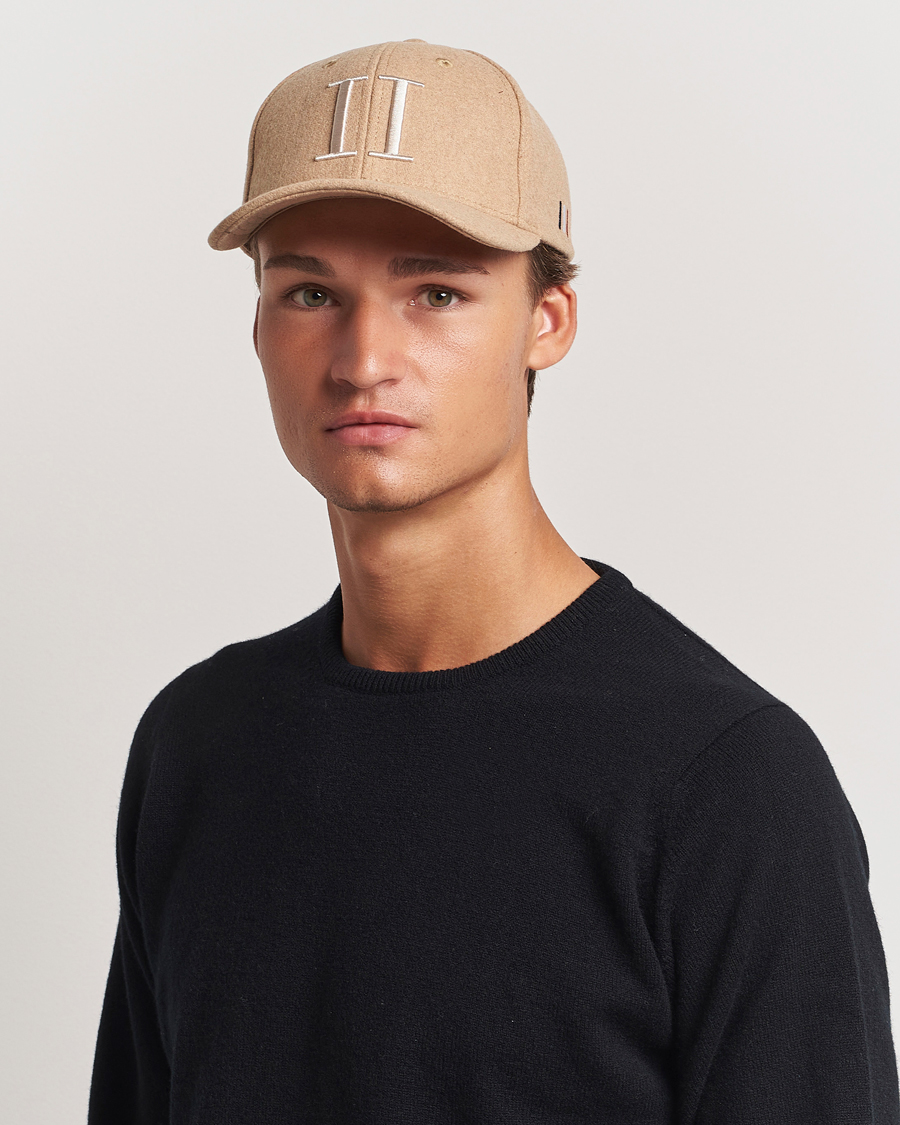 Uomini | Accessori | LES DEUX | Encore Wool Baseball Cap Dark Sand Melange