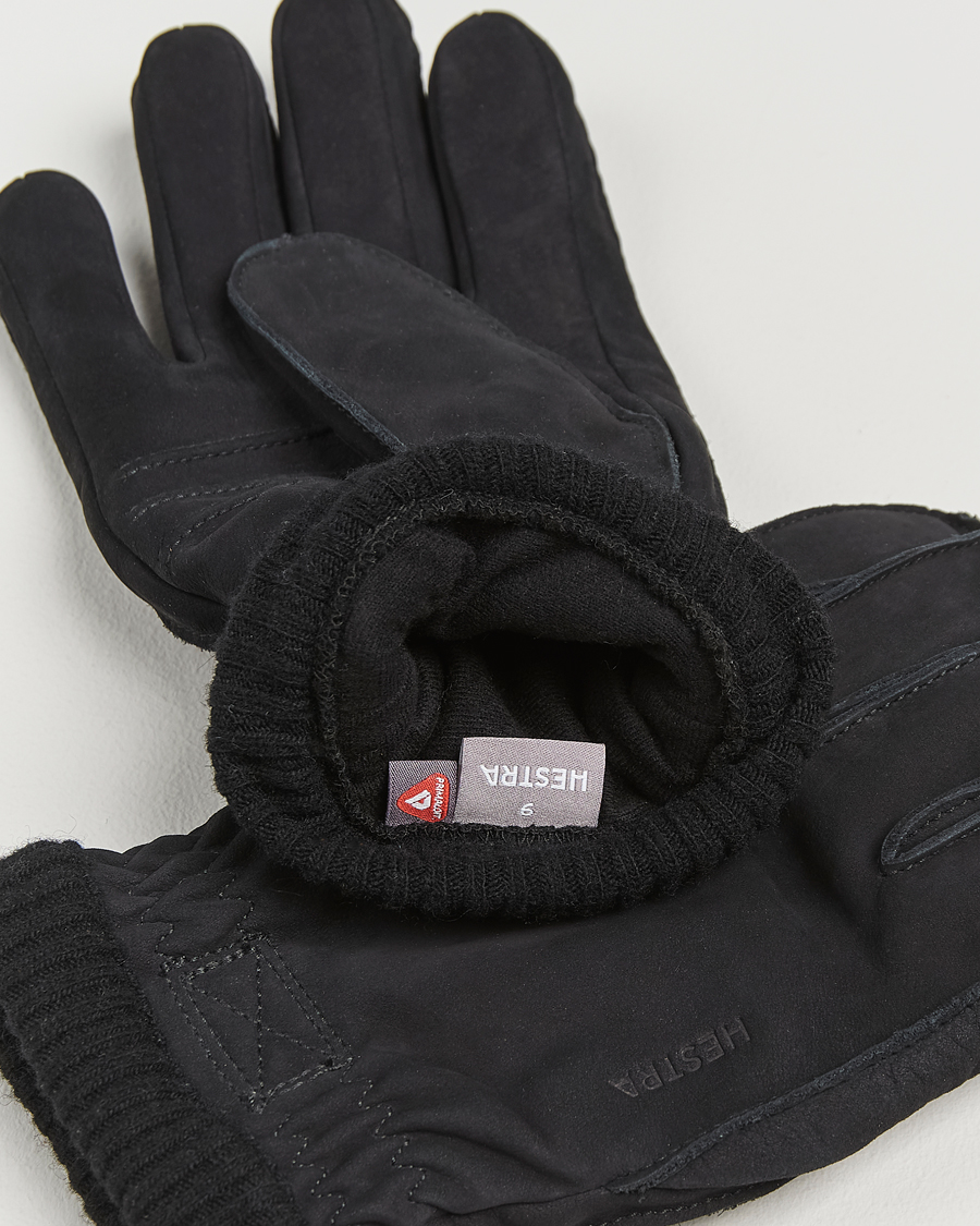 Uomini |  | Hestra | Joar Primaloft Lined Nubuck Glove Black