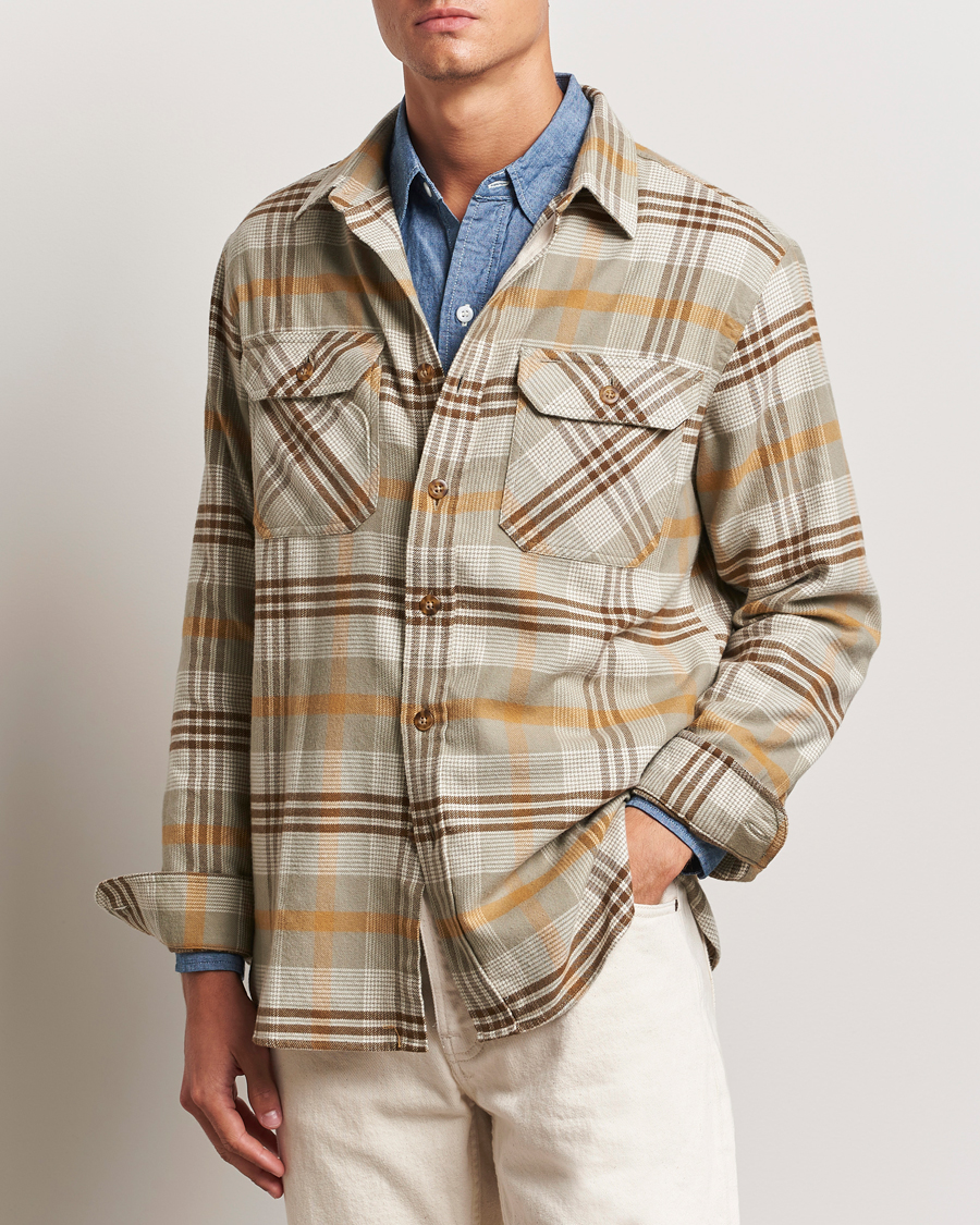 Uomini |  | Pendleton | Burnside Flannel Shirt Tan Plaid