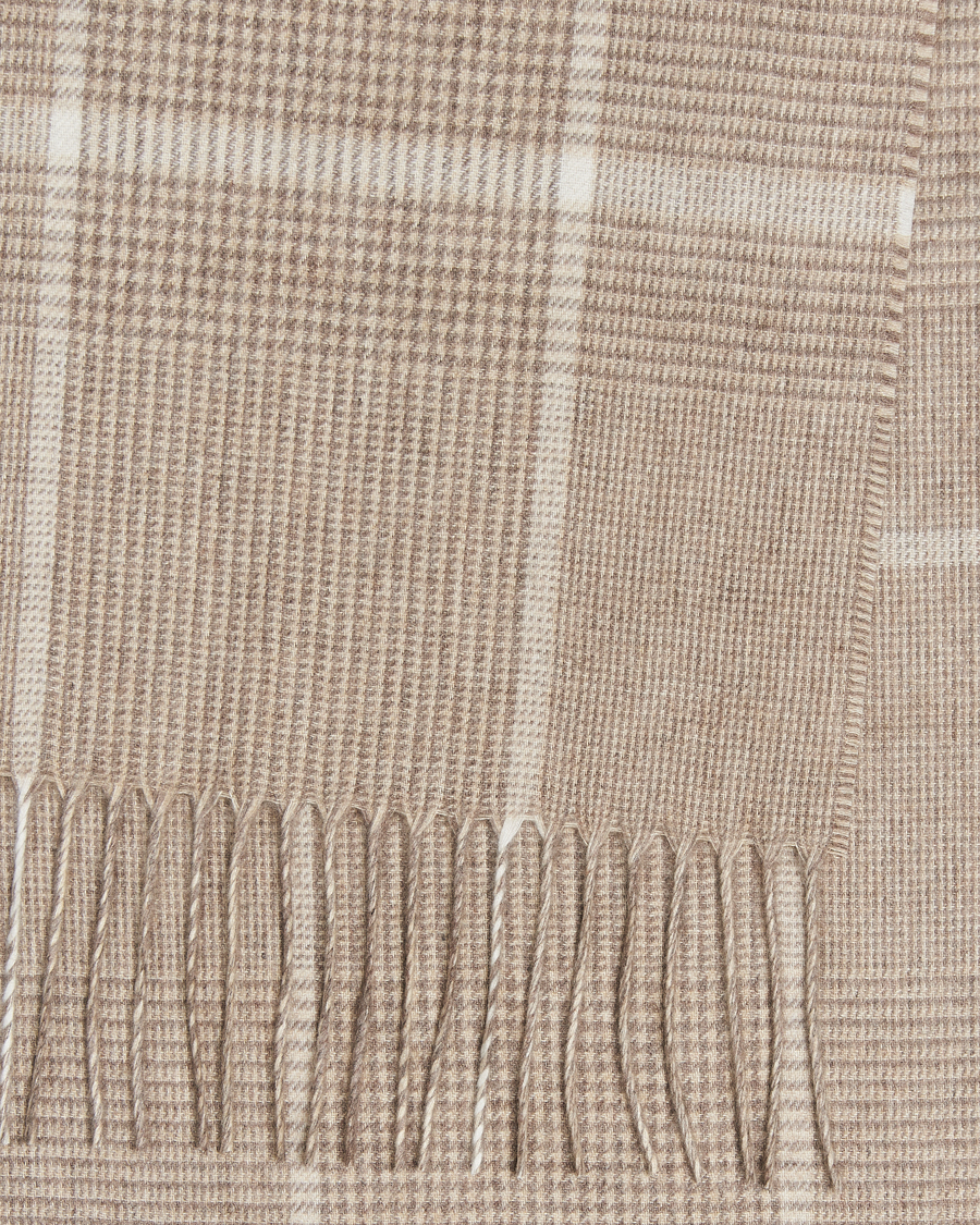 Uomini |  | Piacenza Cashmere | Cashmere/Silk Overcheck Scarf Beige