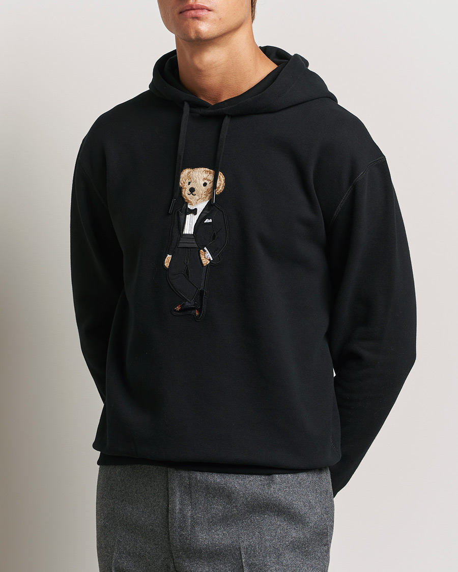 Uomini | Felpe con cappuccio | Ralph Lauren Purple Label | Luxury Fleece Bear Hoodie Black