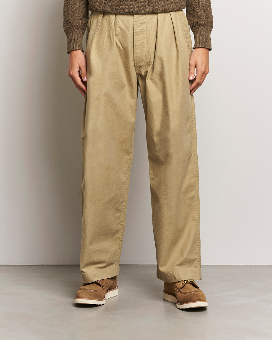 Uomini | Abbigliamento | RRL | Hawkes Pleated Chinos Khaki