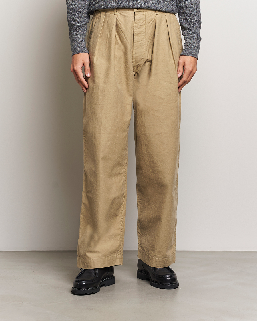 Uomini |  | RRL | Hawkes Pleated Chinos Khaki