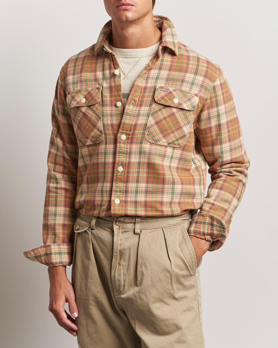 Uomini |  | RRL | Matlock Plaid Shirt Orange Multi