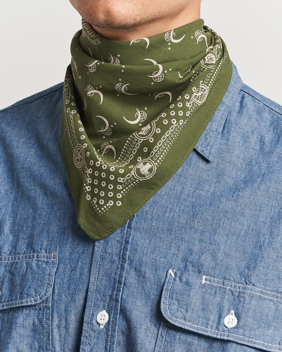 Uomini | Accessori | RRL | Flight Bandana Olive/Cream