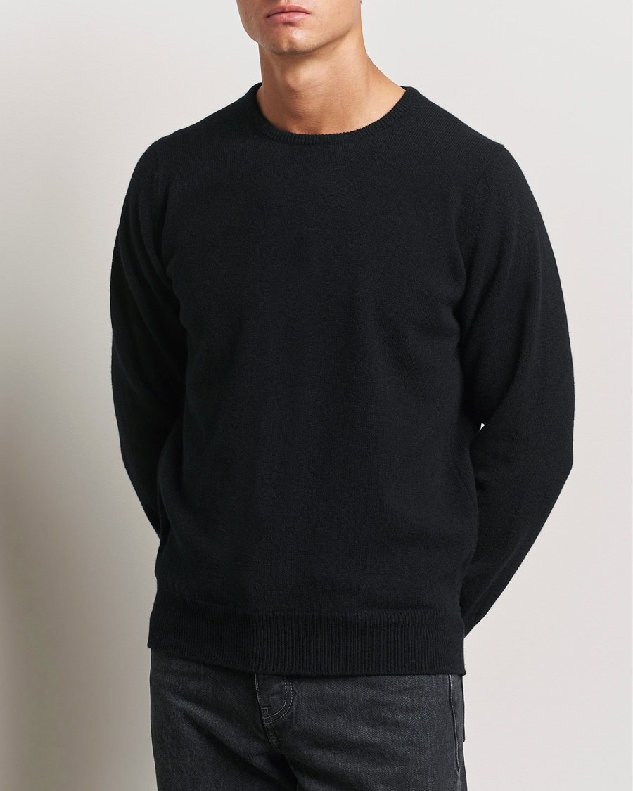 Uomini | Abbigliamento | William Lockie | Rob Lambswool Crewneck Black