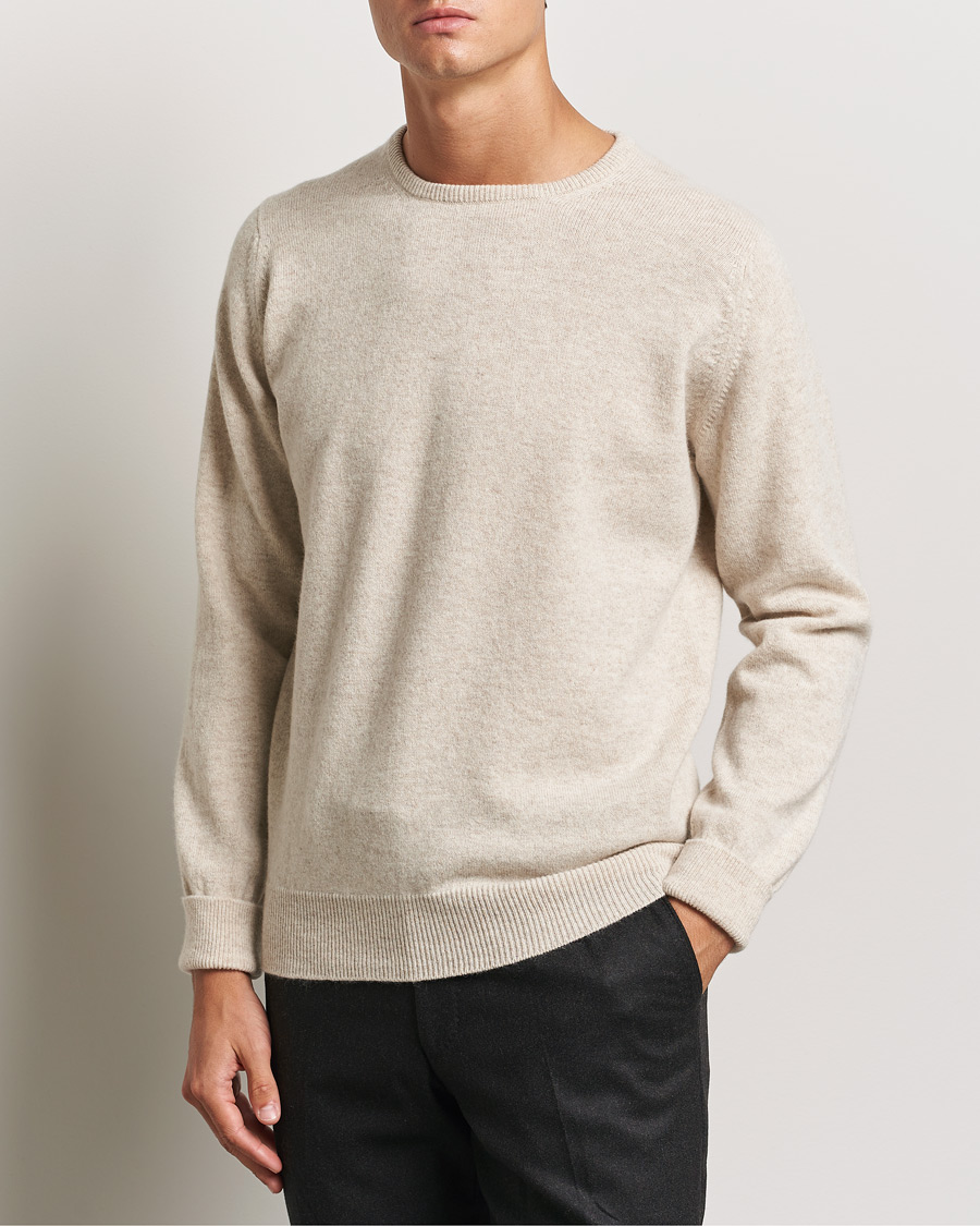 Uomini | Novita' | William Lockie | Rob Lambswool Crewneck Linen