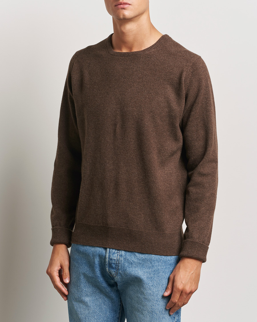 Uomini |  | William Lockie | Rob Lambswool Crewneck Mocha