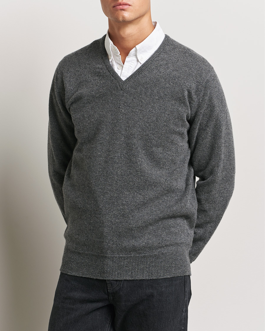 Uomini | Abbigliamento | William Lockie | Rob Lambswool V-Neck Cliff