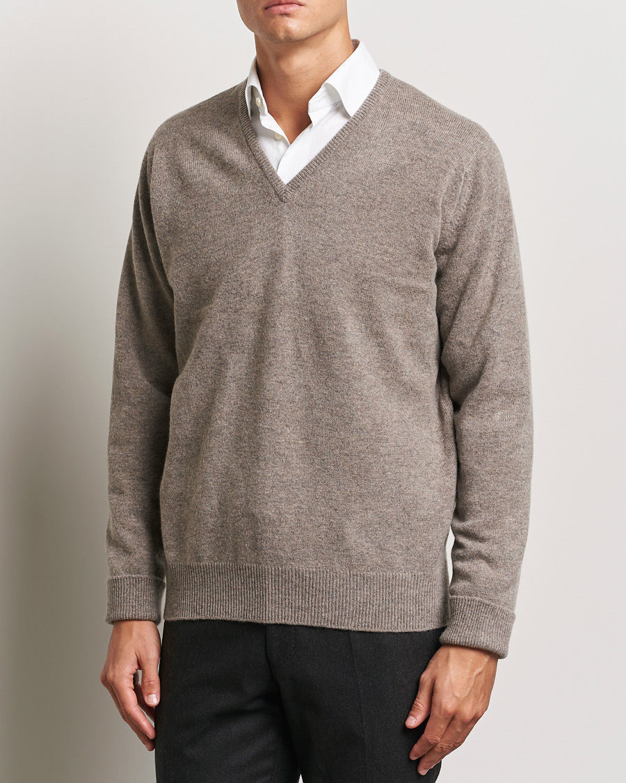 Uomini | Maglieria | William Lockie | Rob Lambswool V-Neck Vole