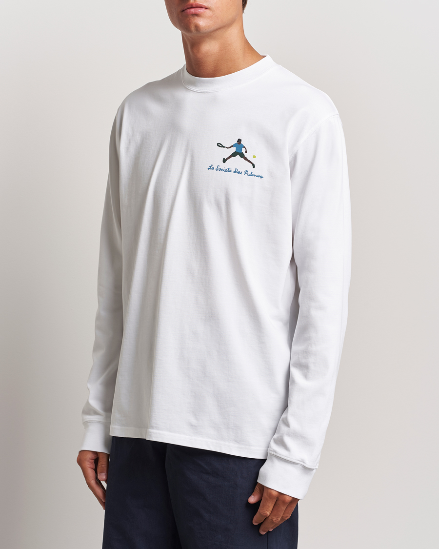 Uomini | Palmes | Palmes | Societa Long Sleeve T-Shirt White