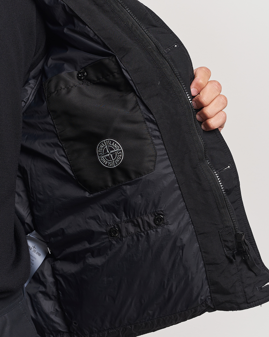 Uomini | Giacche | Stone Island | Garment Dyed Recycled Nylon Down Jacket Black