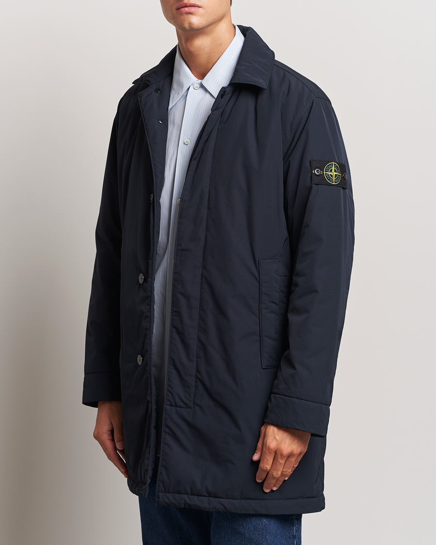 Uomini | Giacche autunnali | Stone Island | Micro Twill Padded Coat Navy Blue