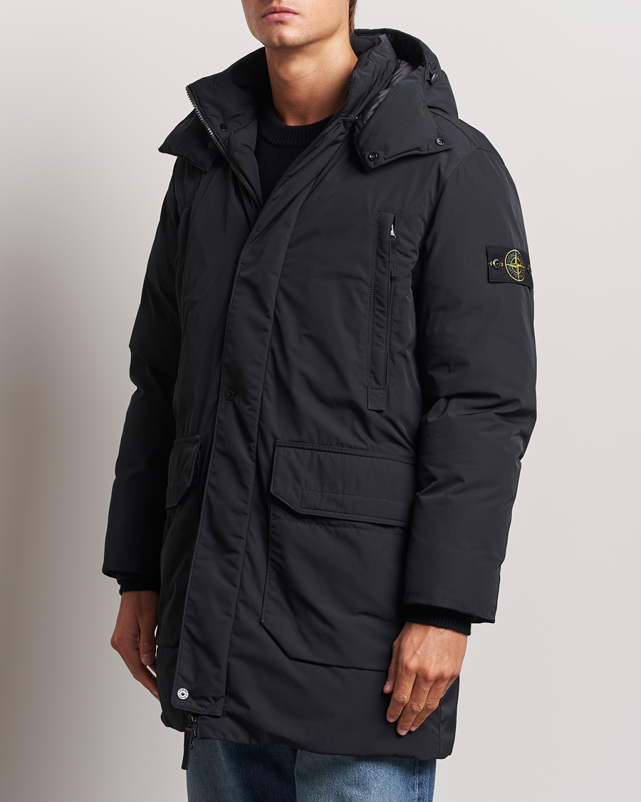 Uomini |  | Stone Island | Micro Twill Hooded Parka Black