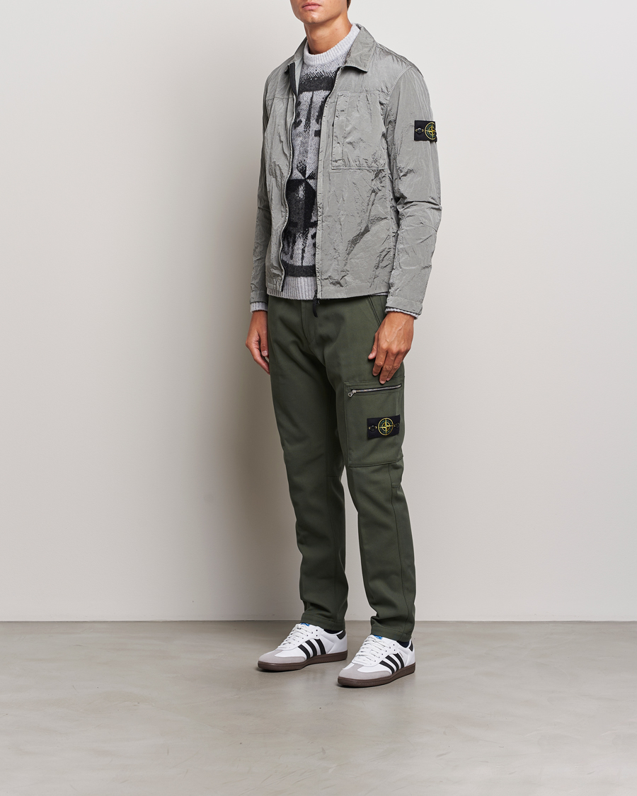 Uomini | Camicie | Stone Island | Nylon Metal Zip Overshirt Grey
