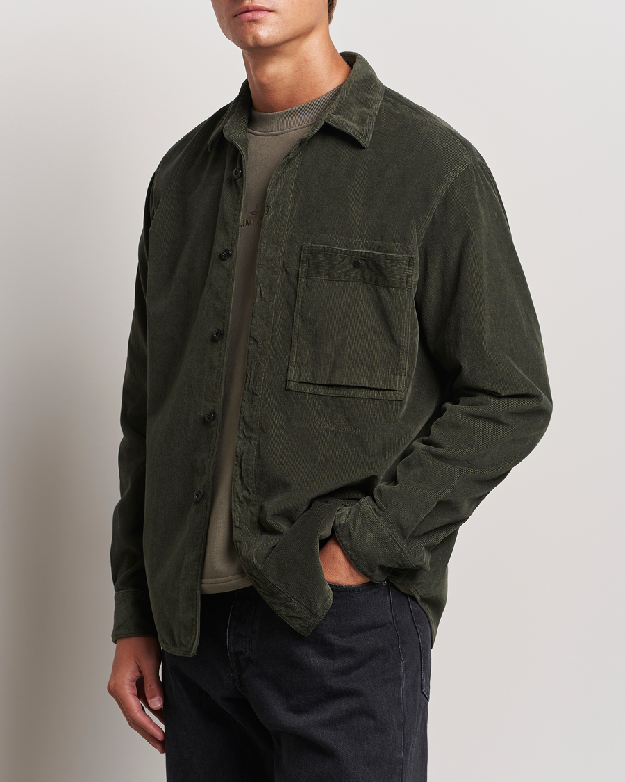 Uomini | Casual | Stone Island | Cotton Cord Overshirt Musk