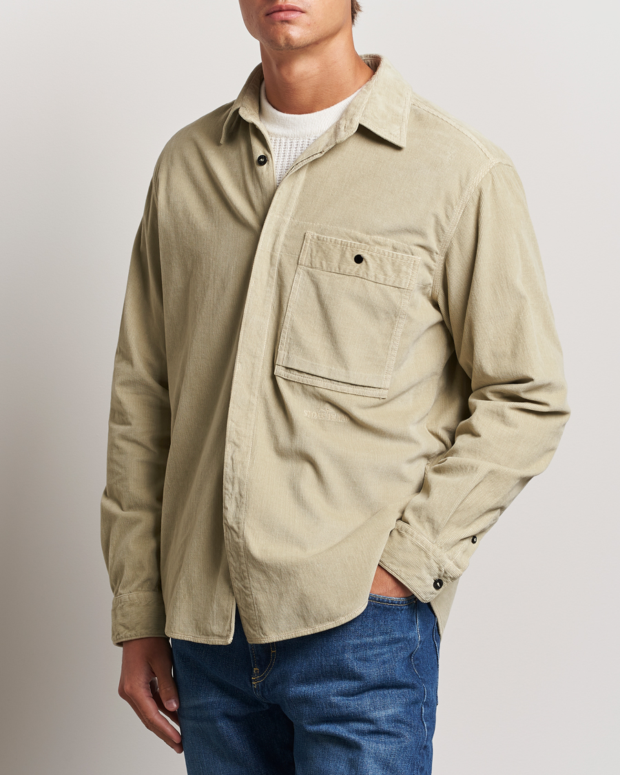 Uomini | Overshirts | Stone Island | Cotton Cord Overshirt Plaster