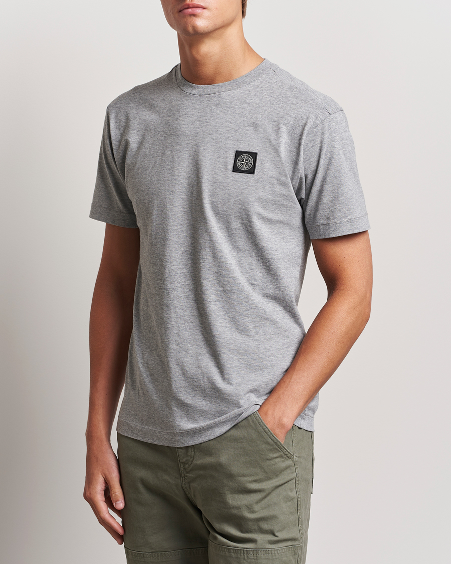 Uomini | Camicie a maniche corte | Stone Island | Garment Dyed Jersey T-Shirt Melange Grey